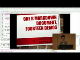 Yihui Xie | One R Markdown Document, Fourteen Demos | RStudio (2020)